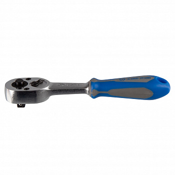 Трещотка 1/4", 140 мм, 24 зубца, флажковая с кнопкой, фиксатор 2771-55G King Tony