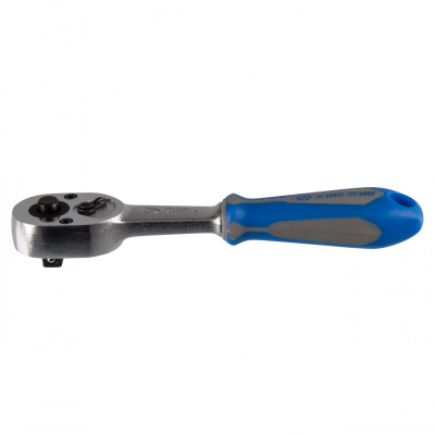 Трещотка 1/4", 140 мм, 24 зубца, флажковая с кнопкой, фиксатор 2771-55G King Tony