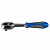 Трещотка 1/4", 140 мм, 24 зубца, флажковая с кнопкой, фиксатор 2771-55G King Tony