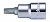 Короткая торцевая вставка 1/2" TORX T27 Hans