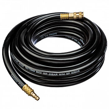 Шланг ПВХ (PVC) 12*18, 7,5 м, черный, БРС в комплекте, в бухте GARWIN PRO 