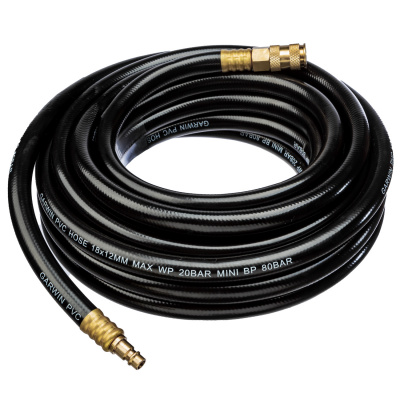 Шланг ПВХ (PVC) 12*18, 7,5 м, черный, БРС в комплекте, в бухте GARWIN PRO 