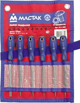 Набор надфилей, 6 предметов 311-06P Мастак