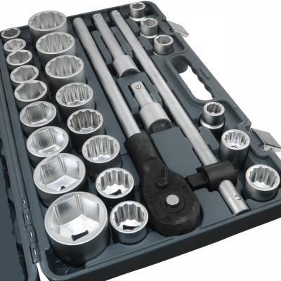 Набор торцевых головок 3/4" дюйм. и метр. 27 пр. (3/4"-2", 19-50 мм) GARWIN PRO 