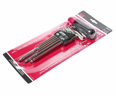 Набор ключей TORX T10Н-Т50H Г-образных 9 предметов JTC-3924