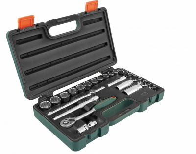 Набор головок торцевых Super Tech 3/8 DR, с аксессуарами, 26 предметов Jonnesway S68H3126S