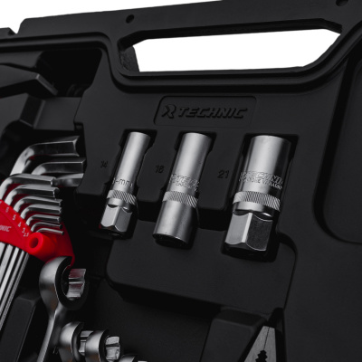 Набор ручных инструментов 1/2", 3/8", 1/4" 142 предмета TECHNIC RUNTEC