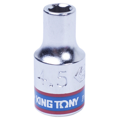 Головка торцевая стандартная шестигранная 1/4", 4,5 мм 233545M King Tony