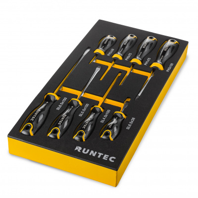 Набор отверток RUNTEC S2 в ложементе EVA, 8 предметов RUNTEC
