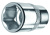 Головка, 3/8", 16 мм, торцевая, 6-гранная, глубокая, свечная Licota