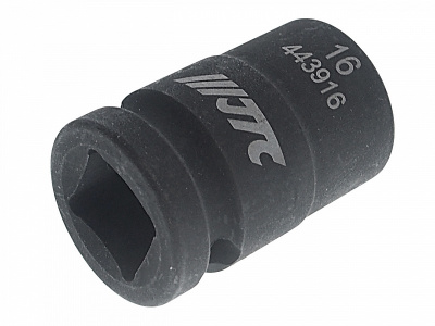 Головка торцевая 1/2" 16мм 12-ти гранная ударная L=38мм JTC-443916