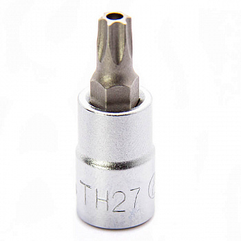 Торцевая головка со вставкой TORX с отверстием 1/4"  ТH27 Hans