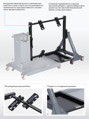 Приставка-кантователь к стенду N30160R для ремонта V-образных двигателей NORDBERG
