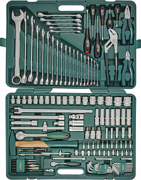 Набор инструмента универсальный 1/4", 1/2"DR, 128 предметов  S04H524128S Jonnesway