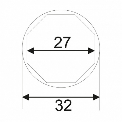 Головка для датчика КПП 1/2 8-ми гранная 27мм JTC-5242