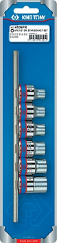 Набор торцевых головок 1/2", Е-стандарт, Е10-Е20, 6 предметов 4106PR King Tony