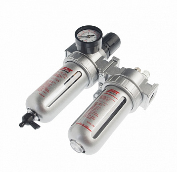 Блок подготовки воздуха (лубрикатор,осушитель 1/2” ПЛАСТИК. ПЕРЕКЛЮЧ. 150PSI 3000Л/МИН. 125МЛ JTC