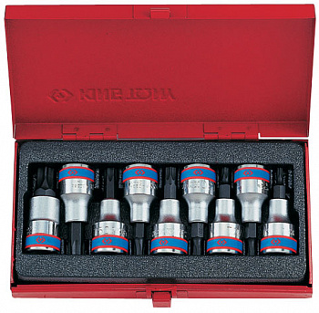 Набор торцевых насадок 1/2", TORX, Т20-Т60 мм, L = 60 мм, 9 предметов 4109PR King Tony