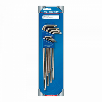 Набор Г-образных TORX, T10-T50, с отверстием, 9 предметов 20419PR King Tony