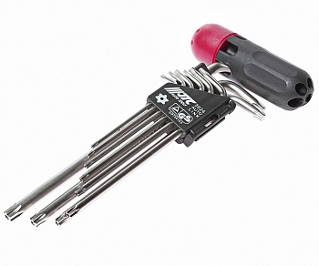 Набор ключей TORX T10Н-Т50H Г-образных 9 предметов JTC-3924