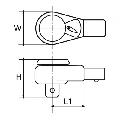 Насадка для динамометрического ключа 27*36 мм, 1" трещоточная GARWIN INDUSTRIAL  