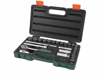 Набор головок торцевых Super Tech 3/8 DR, с аксессуарами, 26 предметов Jonnesway S68H3126S