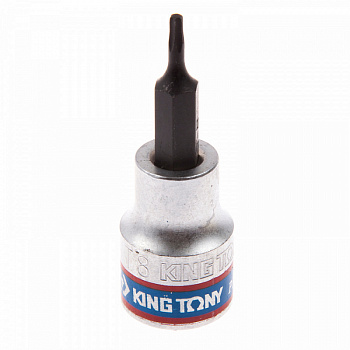 Насадка (бита) торцевая 3/8", TORX, T10, L = 50 мм, с отверстием KING TONY 302710