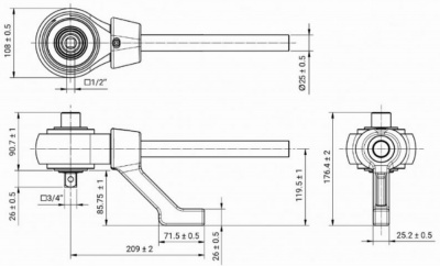 Усилитель крутящего момента 1:5, 1/2" х 3/4" 1500 Нм , мультипликатор GARWIN INDUSTRIAL