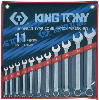 Набор комбинированных ключей, 8-24 мм, 11 предметов 1211MR King Tony