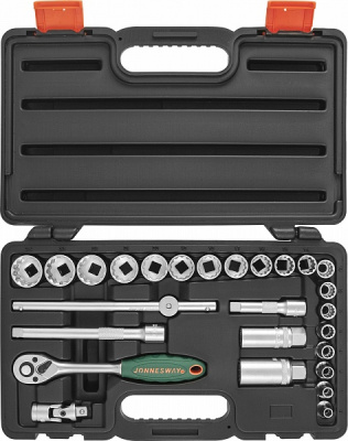 Набор головок торцевых Super Tech 3/8 DR, с аксессуарами, 26 предметов Jonnesway S68H3126S