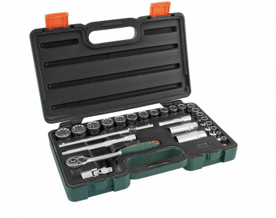 Набор головок торцевых Super Tech 3/8 DR, с аксессуарами, 26 предметов Jonnesway S68H3126S