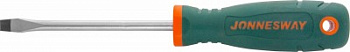 Отвертка стержневая шлицевая ANTI-SLIP GRIP, SL6.5х100 мм Jonnesway