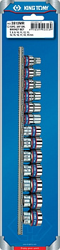 Набор торцевых головок 3/8", шестигранные, 7-19 мм, 13 предметов 3513MR King Tony