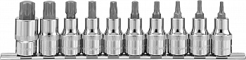 Набор насадок торцевых Ombra 1/2"DR с вставками-битами TORX® на держателе, T20-T70, 100 мм, 10 предметов