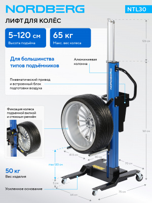Лифт для колес 65 кг NORDBERG