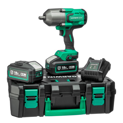 Гайковерт ударный аккумуляторный 1/2", 1000 Нм BL 18В GARWIN PRO 