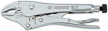 Зажим с фиксатором 250 мм, с закругленными губками 6011-10R King Tony