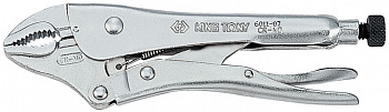Зажим с фиксатором 180 мм, с закругленными губками 6011-07R King Tony