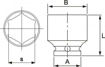 Головка торцевая 1/2 39 ударная L=48мм JTC-443839