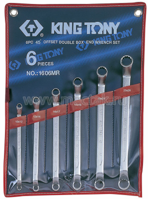 Набор накидных ключей, 10-26 мм, 6 предметов 1606MR King Tony