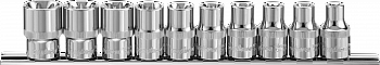 Набор головок торцевых Ombra 1/2"DR на держателе, внешний TORX®, E8-E24, 10 предметов
