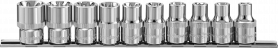 Набор головок торцевых Ombra 1/2"DR на держателе, внешний TORX®, E8-E24, 10 предметов