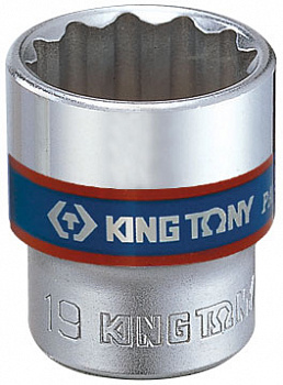 Головка торцевая стандартная двенадцатигранная 3/8", 20 мм 333020M King Tony