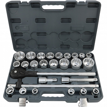 Набор торцевых головок 3/4" дюйм. и метр. 27 пр. (3/4"-2", 19-50 мм) GARWIN PRO 