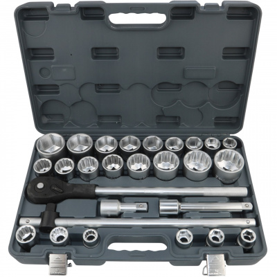 Набор торцевых головок 3/4" дюйм. и метр. 27 пр. (3/4"-2", 19-50 мм) GARWIN PRO 