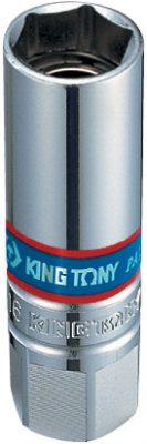 Головка свечная шестигранная 3/8", 16 мм, магнитный фиксатор 366516 King Tony