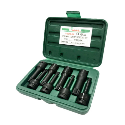 Комплект длинных ударных насадок с профилем XZN.1/2" Hans