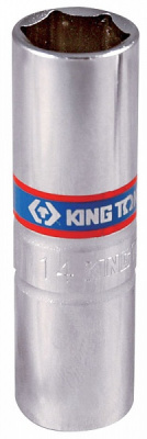 Головка свечная шестигранная KING TONY 3/8", 14 мм, пружинный фиксатор 36A514