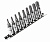 Набор бит 1/4 TORX 5-ти гранных 9 предметов JTC-3303