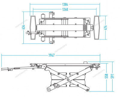 Подъемник мобильный мини N636-2,5 NORDBERG 